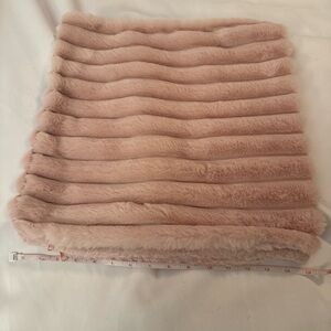 Source Unknown Pink Faux Fur Accent Pillow